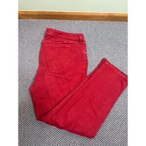 Torrid Red Boyfriend Straight Jeans 18R